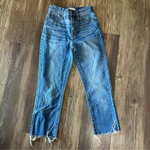 Madewell the perfect vintage Jean women's 24 raw hem denim pants